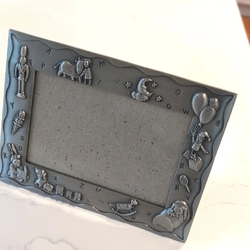 Malden Silver ABC Animal Toy Accent Child Picture Frame Baby Photo Nursery